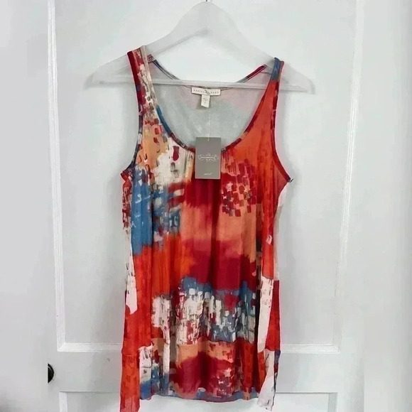 ANTHROPOLOGIE Weston Wear Visual Language Artsy Tank New With Tag - Picture 1 of 5